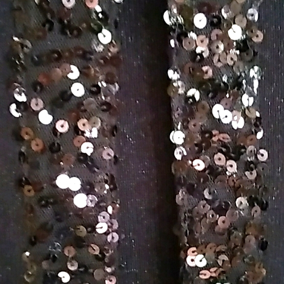 Women's Medium Black Sequined Cardigan Sweater Plus New Sequined Purse - Picture 10 of 13